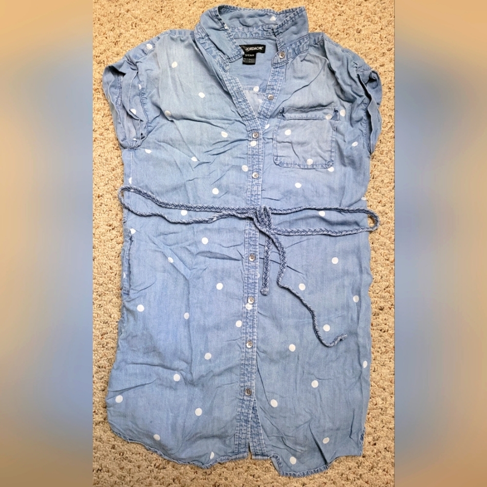 Jean shirt mini dress